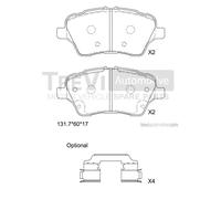 PF1501 Kit pastiglie freno, Freno a disco Trevi Automotive