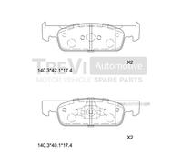 PF1503 Kit pastiglie freno, Freno a disco Trevi Automotive