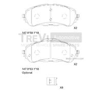 PF1520 Kit pastiglie freno, Freno a disco Trevi Automotive