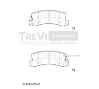 PF1524 Kit pastiglie freno, Freno a disco Trevi Automotive