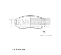 PF1574 Kit pastiglie freno, Freno a disco Trevi Automotive