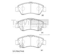 PF1578 Kit pastiglie freno, Freno a disco Trevi Automotive