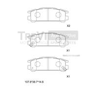 PF1581 Kit pastiglie freno, Freno a disco Trevi Automotive