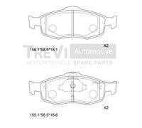 PF1601 Kit pastiglie freno, Freno a disco Trevi Automotive