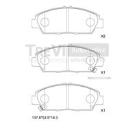 PF1603 Kit pastiglie freno, Freno a disco Trevi Automotive