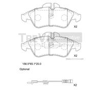 PF1618 Kit pastiglie freno, Freno a disco Trevi Automotive