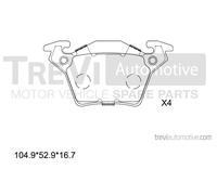 PF1620 Kit pastiglie freno, Freno a disco Trevi Automotive