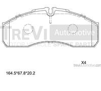 PF1623 Kit pastiglie freno, Freno a disco Trevi Automotive