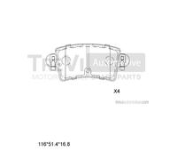 PF1626 Kit pastiglie freno, Freno a disco Trevi Automotive