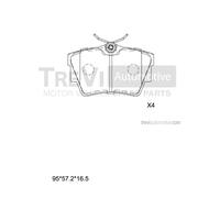 PF1634 Kit pastiglie freno, Freno a disco Trevi Automotive