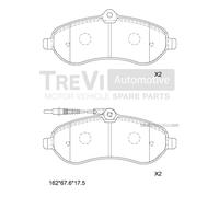 PF1641 Kit pastiglie freno, Freno a disco Trevi Automotive
