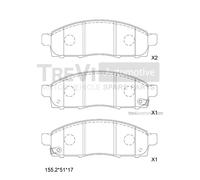 PF1671 Kit pastiglie freno, Freno a disco Trevi Automotive