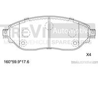 PF1673 Kit pastiglie freno, Freno a disco Trevi Automotive