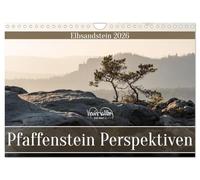 Pfaffenstein Perspektiven - Elbsandstein (Wandkalender 2026 DIN A4 quer), CALVENDO Monatskalender: Der Pfaffenstein von nah und fern.