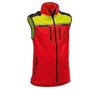 Pfanner® Gilet Forest Light con massima libertà di movimento e elevata visibilità, colore: rosso/giallo, taglia: L