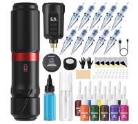 PFARRER macchinetta tatuaggi con Alimentazione LCD digitale 3.7V Batteria al Litio 900mAh 10Pcs cartuccia 10 inchiostri completter macchinetta per tatuaggi PRP83KITEU-1