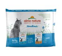Pfc daily functional cat 70 multimulti pack sterilised con merluzzo e sterilised con pollo 6 x 11 g