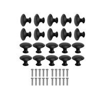 PFCFPNMTGV 20 pezzi Pomelli for porte in acciaio inossidabile Maniglie for mobili Cassetto for credenza Cucina Bagno Mobili neri Accessori hardware Maniglia per porta dell'armadio