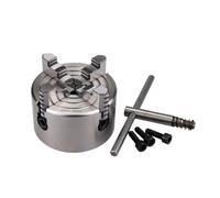 PFCFPNMTGV K72-80 Mandrino a scorrimento manuale indipendente a 4 griffe da 80 mm (3,15 piedi) for mini tornio meccanico con acciaio temprato for lavorazione del legno mandrini