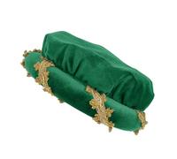 PFCORI Copricapo in velluto per cosplay teatrali e feste a tema, cappello medievale, Cappello Verde, X-Small-Large