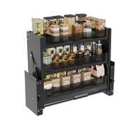 PFDHK Organizer Da Parete Estraibile A 3 Livelli, Organizer Da Parete Estraibile, Capacità Di Carico Di 30 Kg, Salvaspazio For Spezie E Stoviglie.(750mm cabinet)