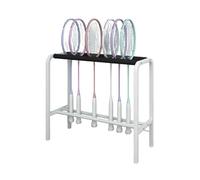 PFDHK Rastrelliera For Racchette Sportive, Contiene 15-20 Racchette, Peso Del Cuscinetto 10 Kg, Per Palestra Tennis Club, Garage, Scuole, Case, Magazzini, All'aperto, Sale Giochi, Bianchi