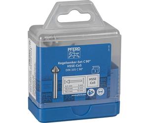 PFERD 25202155 TOOLS SET KES HSSE DIN 335 C90° 3 Kit svasatori conici HSS 1 pz