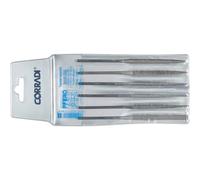 PFERD 6 pezzi, 12332144 - Raspa svizzera 2, 140 mm, per lavori di raspa medio-fine in luoghi difficili da raggiungere, grigio; argento; blu