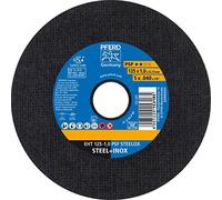 PFERD Disco da taglio 10 pezzi, 125 x 1,0 x 22,23 mm, dritto, PSF STEELOX 61721110 - per acciaio e acciaio inossidabile (INOX) ad alta potenza di separazione e buona durata
