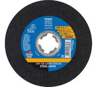 PFERD Disco da taglio, 25 pezzi, 125 x 1,0 mm, dritto, X-LOCK (22,23 mm), PSF STEELOX 61721101 - per un cambio rapido e confortevole