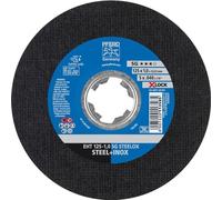 PFERD Disco da taglio 25 pezzi, 125 x 1,0 mm, dritto, X-LOCK (22,23 mm), SG STEELOX 61341113 - per un cambio rapido e comodo degli attrezzi, larghezza 1,0 mm