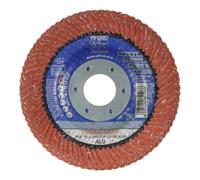 PFERD - Disco abrasivo lamellare per alluminio, POLIFAN CURVE (A) 115X16