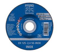 PFERD EH 125-2,4 SG INOX 61341223 - Disco da taglio a gomito, 125 mm, 25 pezzi in acciaio INOX