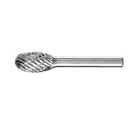 PFERD Fresa HM, forma a goccia TRE, denti a tutto tondo, diametro punta 12 mm, diametro albero 6 mm, lunghezza 60 mm, 21001041 - per un utilizzo versatile sui più importanti materiali industrialmente