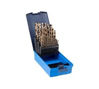 PFERD HSS Twist Drill Bit 29 pc. Set 1/16-1/2" M35 (Co5) INOX 135° Split Point Jobber-Length Premium Cobalt Drill Bits for Tough Materials, Stainless Steel, Non-ferrous Metals (Pack of 1) - Part 20076
