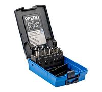 PFERD Set di 6 frese coniche HSS | 90°, Ø 6,3 - 20,5 mm, DIN 335 C, HICOAT | 25202160 - per svasare viti a 90°