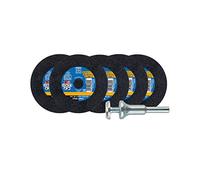 PFERD Disco da taglio in acciaio inossidabile (INOX) con abrasivo corindone A, 76 mm di diametro, 1,0 mm di larghezza, 10,0 mm di foro, adatto per smerigliatrici da banco, grigio