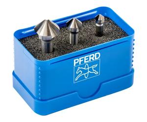 PFERD TOOLS 25202152 SET KES HSS DIN 335 C90° 3 Kit svasatori conici 6.3 mm, 1