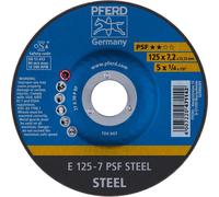 PFERD TOOLS 69298071 E 125-7 PSF STEEL Disco di sgrossatura con centro depress