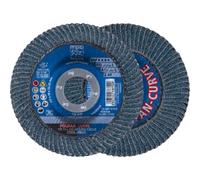 PFERD TOOLS - Disco lamellare Polifan Curve, 2 pezzi, diametro 115 mm, larghezza L (14 mm), Z40, SGP STEELOX, 67698042, per una lavorazione precisa delle cuciture alla gola