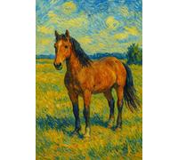 Pferdekraft - Notizbuch für Freiheit und Stärke: Van-Gogh-Stil | Für starke Gedanken, Ziele & Träume