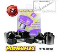 PFF32-608G25 Powerflex Road Anteriore Braccio Radiale Boccole Rotella Adj - 25mm