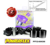 PFF32-608G50 Powerflex Road Anteriore Braccio Radiale Boccole Rotella Adj - 50mm
