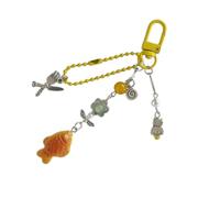 Pffiocix Bel cinturino per telefono Taiyaki retrò giapponese anni '90 multiuso ciondolo portachiavi leggero per amico