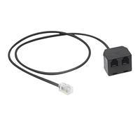 Pffiocix Cavo di prolunga RJ9 maschio a 2 femmina 4P4C connettore adattatore splitter RJ9 telefono splitter linea di ricambio cavo di prolunga per cuffie
