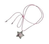 Pffiocix Collana regolabile con ciondolo a forma di stella, con cordoncino in nylon e lega, decorazione per gioielli alla moda