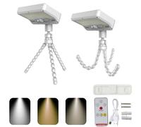 Pffiocix Confezione da 2 luci solari da esterno con 3 colori design impermeabile batteria ricaricabile adatta per patio cortile solare lampada da giardino