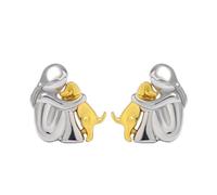 Pffiocix Little Girl And Dog Abbraccio Collana/Orecchini Zincs Lega Ciondolo Gioielli Amicizia Per L'usura Quotidiana Teen Ragazze Accessori Teen Ragazze Accessori, Misura unica, come descritto, come