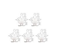 Pffiocix Set di 5 fustelle natalizie in metallo, con campanelle in rilievo, per biglietti di scrapbooking