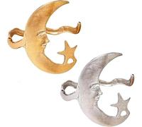 PFHFRJZLQ Bracciale aperto con motivo a stelle e luna, regolabile, con geometria a stelle e luna, facile da abbinare ad anelli o altri accessori da donna per fare regali.